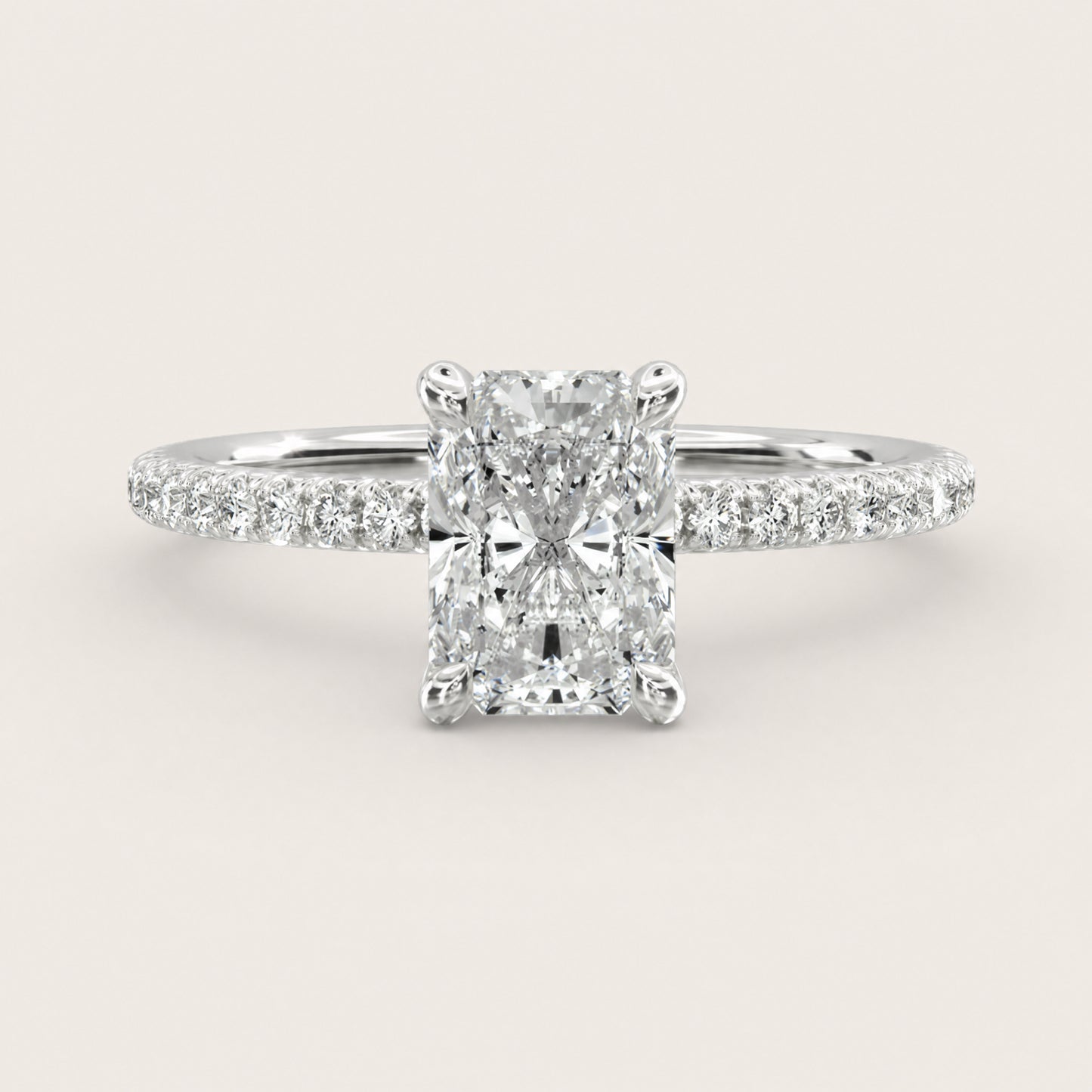 Montez French Pavé 4-Prong – radiant