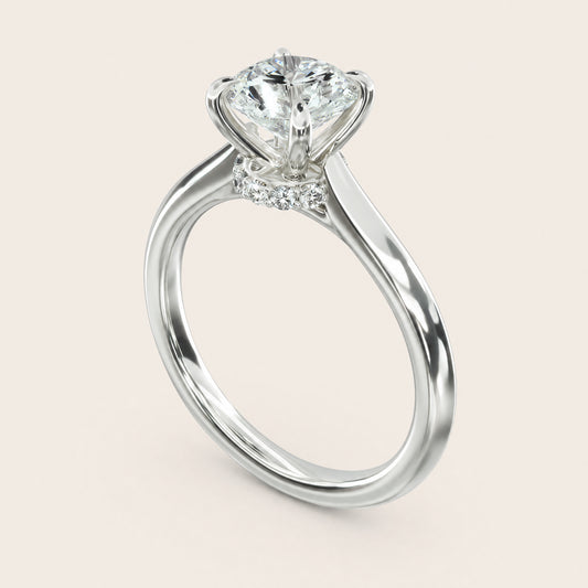 Knife Edge Solitaire – Hidden Halo