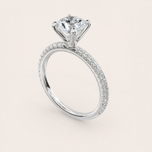 French Pavé – 4 Prong (Nouveau)