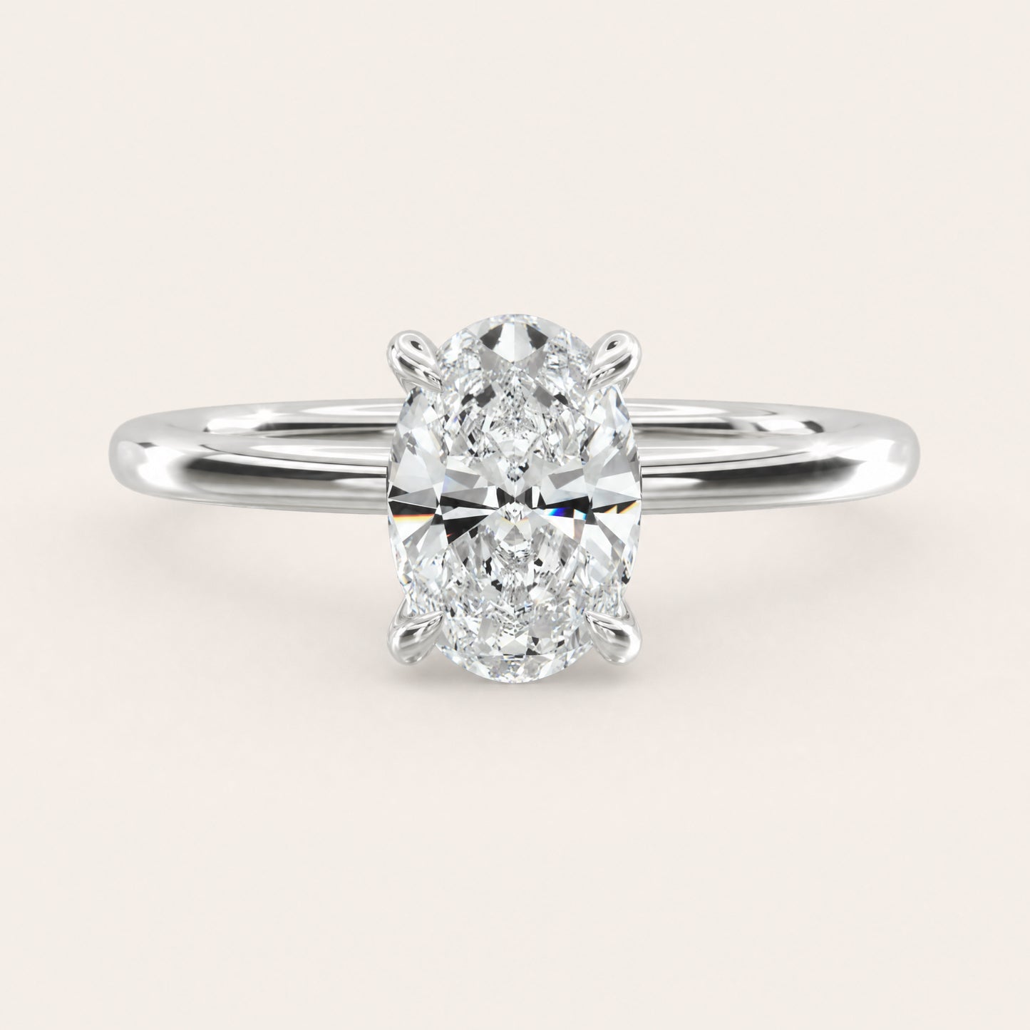 Montez Solitaire – Hidden Halo – oval