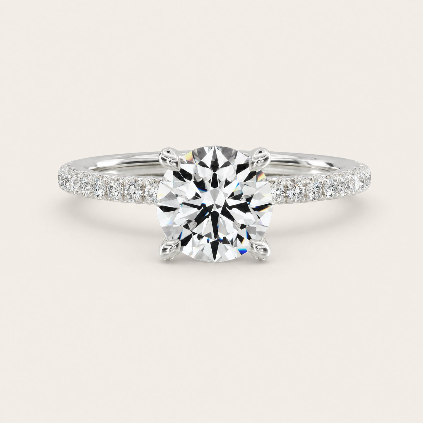 Montez French Pavé 4-Prong – rund-1