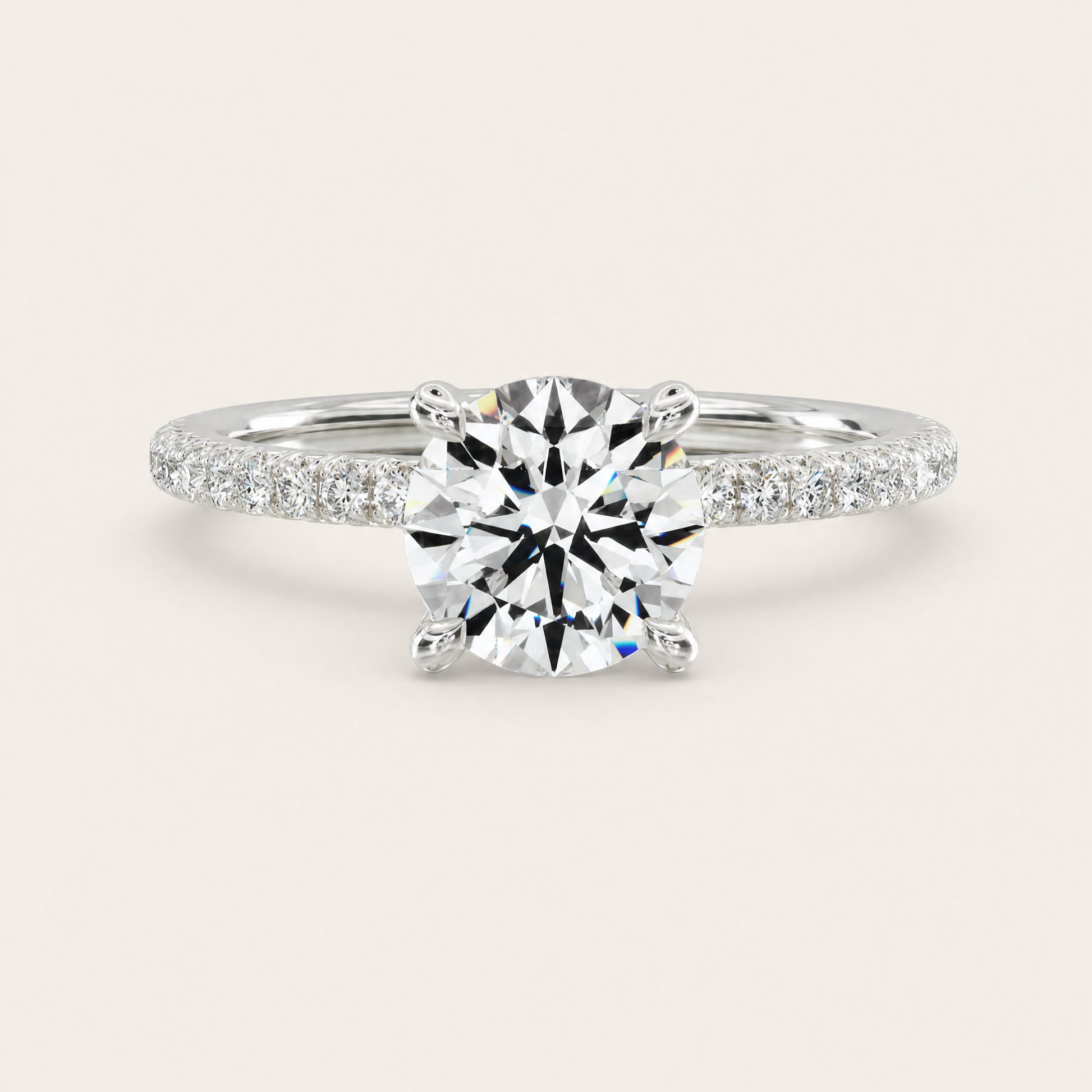 Montez French Pavé 4-Prong – rund-1