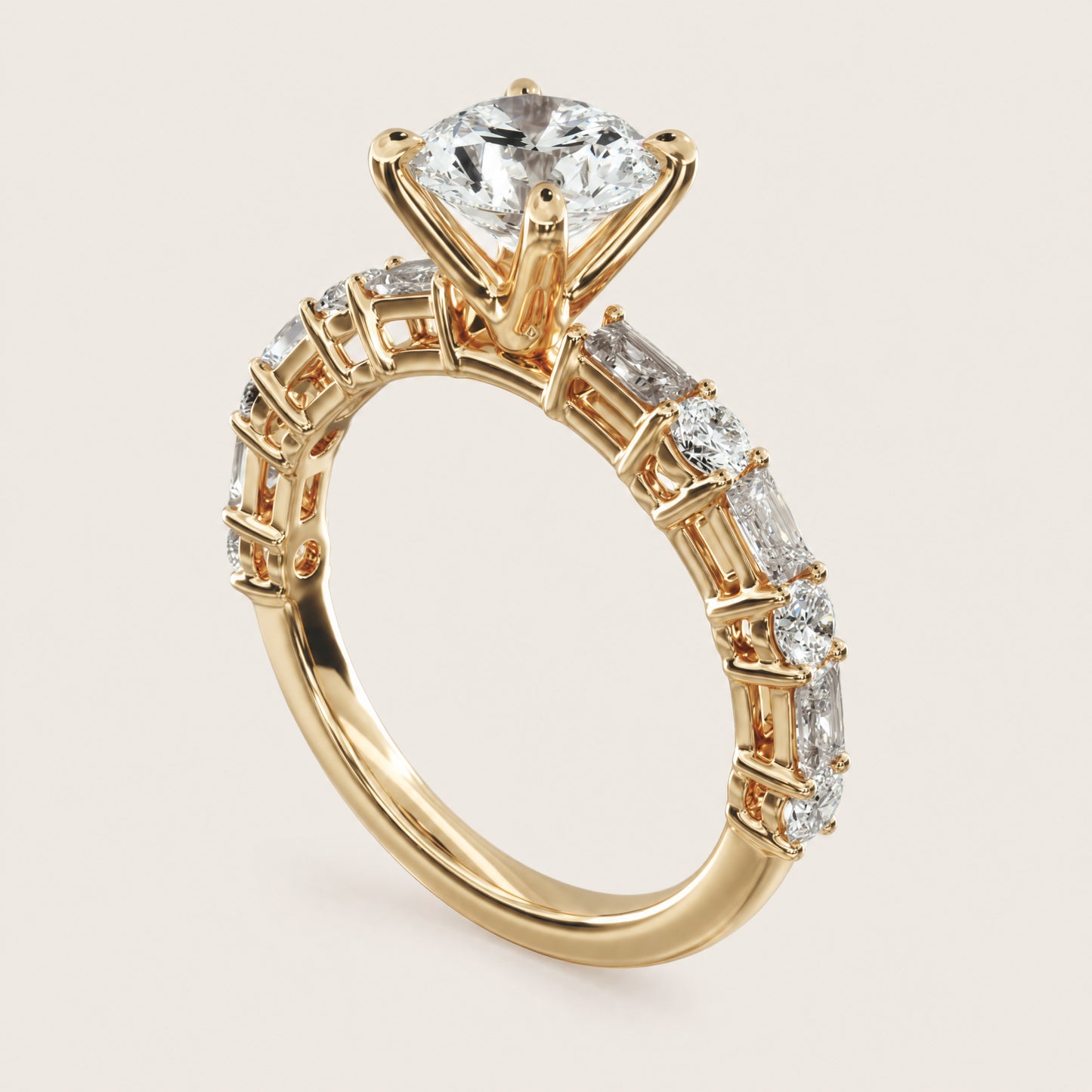 Alternating Baguette – 4 Prong (Nouveau)