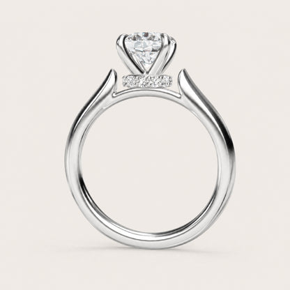 Montez Knife Edge Solitaire – Hidden Halo – side